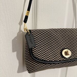 Rare Coach Checkered Wristlet turned bag